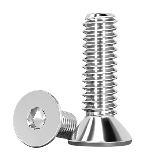 GZEINB 25 Stück M6*60MM 304 Edelstahl Senkkopfschrauben,DIN 7991 A2 V2A Metall Senkkopf Vollgewinde Schrauben,Innensechskant Senkschrauben Senkkopfschrauben mit Metrischen(25, M6*60MM) GZEINB 25 Stück M6*60MM 304 Edelstahl Senkkopfschrauben,DIN 7991 A2 V2A Metall Senkkopf Vollgewinde Schrauben,Innensechskant Senkschrauben Senkkopfschrauben mit Metrischen(25, M6*60MM) von GZEINB