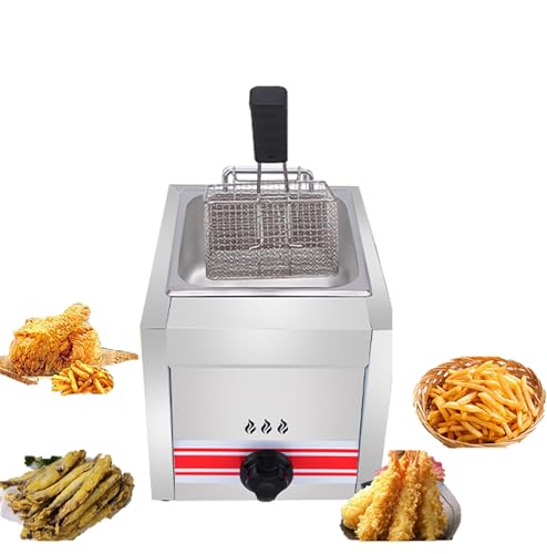 GZGHRZQS Fritteuse Gas-Chip-Friteuse Professionelle gewerbliche Gasfritteuse,mit Frittierkörben und Deckeln,von Friteuse Gastronomie, Pommes Frites, Zwiebelringen, Hühnchen, hohe Heizleistung GZGHRZQS Fritteuse Gas-Chip-Friteuse Professionelle gewerbliche Gasfritteuse,mit Frittierkörben und Deckeln,von Friteuse Gastronomie, Pommes Frites, Zwiebelringen, Hühnchen, hohe Heizleistung von GZGHRZQS