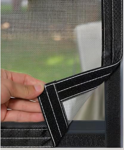 Edelstahl Fliegengitter Katzensicher, Fensterschutz Katze Ohne Bohren, Robust und Zuverlässig Fliegengitter Dachfenster, Katzensicheres Fliegengitter, Katzennetz Fenster für Balkon(80x210cm) von GZGLZDQ