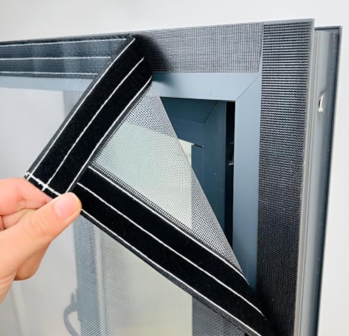 Edelstahl Katzennetz für Balkon Ohne Bohren, Fensterschutz Katze Netz Durable, Katzenschutz Fenster Robust, Fliegengitter Metall Insektenschutz Moskitonetz Fenster für Dachfenster (Color : Gray Mesh von GZGLZDQ