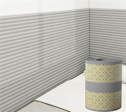 GZGLZDQ 3D Paneele Wand Selbstklebend, Kantenschutz Schaumstoff Selbstklebend Wandkissen, Wandpaneele Gepolstert für Tischkantenschutz Ecken Kantenschutz (Color : Gray, Size : 20 cm x 2 m 2pcs) von GZGLZDQ