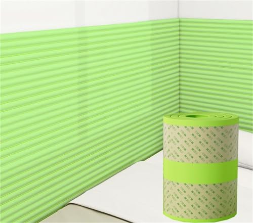 GZGLZDQ 3D Paneele Wand Selbstklebend, Kantenschutz Schaumstoff Selbstklebend Wandkissen, Wandpaneele Gepolstert für Tischkantenschutz Ecken Kantenschutz (Color : Green, Size : 20 cm x 2 m 5pcs) von GZGLZDQ