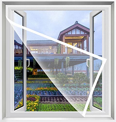 GZGLZDQ DIY Fliegengitter für Fenster, Selbstklebendes Moskitonetz für Fenster, Zuschneidbar Fenstergitter für Insekten, Transparentes Katzennetz, Fliegengitter, Moskitonetz, Insektenschutz von GZGLZDQ