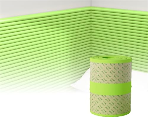 GZGLZDQ Wandpaneele Gepolstert Für Schlafzimmer, 1cm Dick Anti-Kollision Gepolstert Wandpolster Kopfteil, 3D Selbstklebend Wandpaneele Wandpolster (Color : Green, Size : 40cm x 2m) von GZGLZDQ