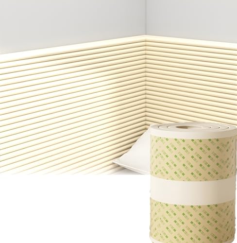GZGLZDQ Wandverkleidung Selbstklebend, Schwamm Wandkissen mit Befestigung, Selbstklebende Wandpaneele für Innenwandverkleidung Deko, mit Kollisionssicher Und Kältebeständig(Beige,20 cm x 2 m) von GZGLZDQ