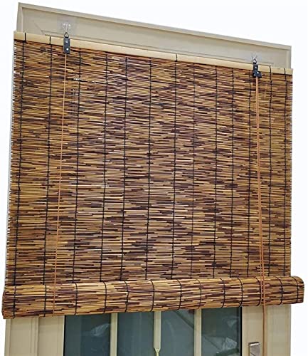 Retro Bambus Rollos 50cm -120cm Breit, Handgewebte Natürliche Schilf Vorhänge Für Anti-UV Staubdicht Privatsphäre Partition Dekoration, Für Küche Vorhänge, Garten, Balkon ( Größe : 50x100cm/20x39in ) von GZGLZDQ