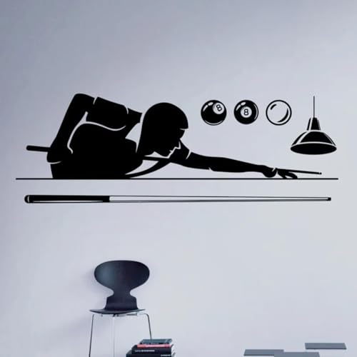 GZGZG Schwarze PVC-Vinyl-Wandaufkleber Billardzimmer Fenster Wettkampf-Freizeitsport Tür- und Fensteraufkleber Autodekoration GZGZG Schwarze PVC-Vinyl-Wandaufkleber Billardzimmer Fenster Wettkampf-Freizeitsport Tür- und Fensteraufkleber Autodekoration von GZGZG
