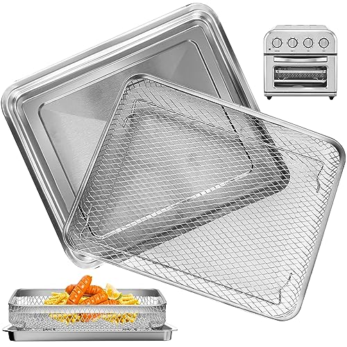 Air Fryer Tray Replacement for Cuisinart TOA-26 TOA-28 Toaster Air Fryer Convection Oven, 10.7 * 9.8'' Non-stick Mesh Air Fryer Stainless Steel Basket Wire Rack Accessories Parts, Dishwasher Safe von GZHCJJ