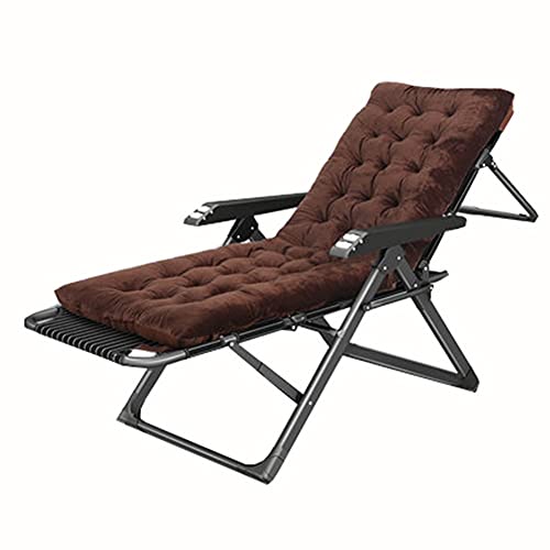 GZHENOZ Gepolsterter Zero Gravity Lounge Chair Patio Verstellbare Liegestütze Gepolsterter Sitz und Rückenlehne für Outdoor Yard Veranda Outdoor Lounge Patio Stühle (Farbe: Kaffeefarbe) von GZHENOZ