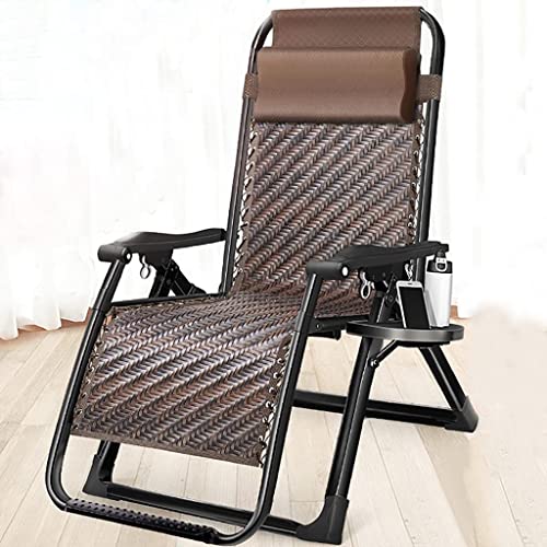 GZHENOZ Klappbare Liegen Tragbarer Nickerchen-Büro-Relaxsessel Klappbarer Mittagspausen-Heim-Rückenlehnenstuhl Strandstuhl Freizeitstuhl, Klappbare Outdoor-Camping-Lounge, Terrassen-Relaxsessel von GZHENOZ