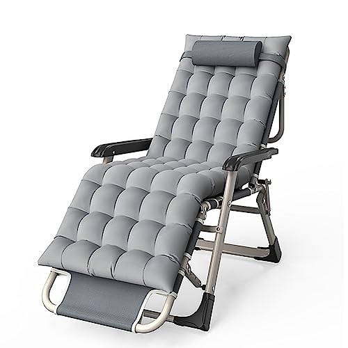 GZHENOZ Liegestühle Draußen Klappbare Liegestühle Für Die Terrasse Mit Kopfstütze Verstellbarer Rückenlehne Campingbett Für Strandgarten Familienpool Büro Tragbare Tragkraft 200 Kg (Farbe: A+Kissen GZHENOZ Liegestühle Draußen Klappbare Liegestühle Für Die Terrasse Mit Kopfstütze Verstellbarer Rückenlehne Campingbett Für Strandgarten Familienpool Büro Tragbare Tragkraft 200 Kg (Farbe: A+Kissen von GZHENOZ