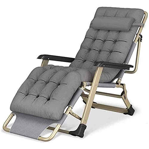 GZHENOZ Liegestuhl-Set mit 2 zusammenklappbaren Liegestühlen mit Schwerelosigkeitsfunktion, Übergröße XL, Liegestuhl für den Strand, für die Terrasse im Garten, bis zu 250 kg belastbar, mit durchdac von GZHENOZ