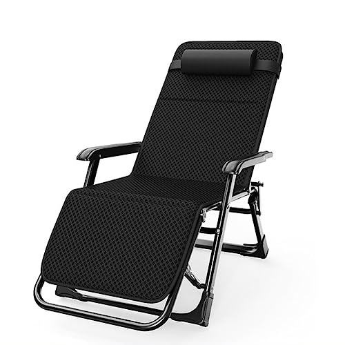 GZHENOZ Patio Zero Gravity Chair Outdoor Klappbarer Loungesessel Liegestühle Verstellbare Rückenlehne Rasen-Loungesessel Mit Kissen Für Poolside Yard Campingbett Strandbüro Stahlrahmen (Farbe: A+Kis von GZHENOZ