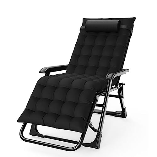 GZHENOZ Patio Zero Gravity Chair Outdoor Klappbarer Loungesessel Liegestühle Verstellbare Rückenlehne Rasen-Loungesessel Mit Kissen Für Poolside Yard Campingbett Strandbüro Stahlrahmen (Farbe: A+Kis von GZHENOZ