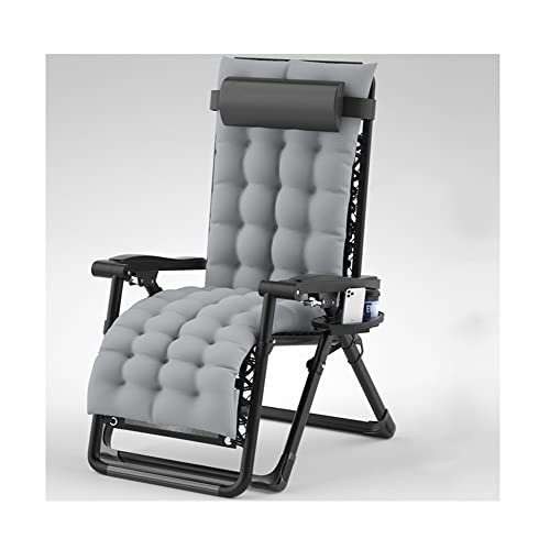 GZHENOZ Terrassenstuhl Zero Gravity Lounge Chair Recliners Klappbarer Gartenstuhl Übergroßer Outdoor-Stuhl mit Getränkehalter und Kissen für Pooldeck Camping Strand Stahlrahmen Unterstützung 150 kg GZHENOZ Terrassenstuhl Zero Gravity Lounge Chair Recliners Klappbarer Gartenstuhl Übergroßer Outdoor-Stuhl mit Getränkehalter und Kissen für Pooldeck Camping Strand Stahlrahmen Unterstützung 150 kg von GZHENOZ