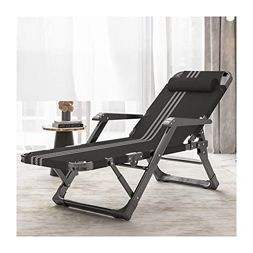 GZHENOZ Zero Gravity Chair Klappbarer Sonnenliegestuhl mit Verstellbarer Rückenlehne und Kissen Tragbarer Freizeit-Liegestuhl für den Außenbereich Massage-Armlehnen für Gartenterrasse Strandcamping von GZHENOZ