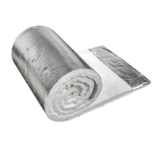 Feuerfeste Isolierdecke, Nadelfilzdecke aus Aluminiumsilikat, Wärmedämmende Baumwolle, widerstandsfähiger gegen hohe Temperaturen(39.37x24x2.4in) von GZHERVICES