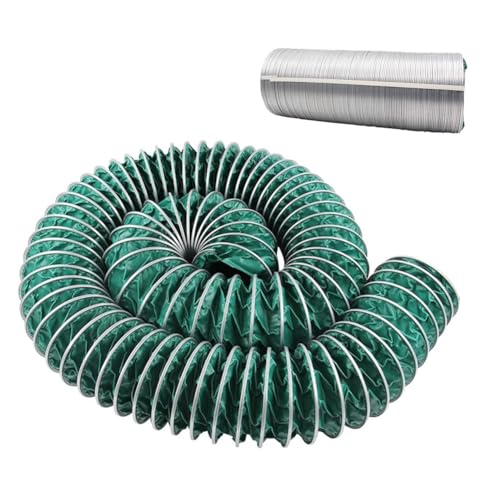 Flexibler Luftkanal, flexibler Trockner-Entlüftungsschlauch für HVAC-Belüftung, flammhemmend, 2 Klemmen im Lieferumfang enthalten, ideal zum Heizen, Kühlen, Lüften(Dia 300mm/11.8 in,1.9m/6.23ft) von GZHERVICES