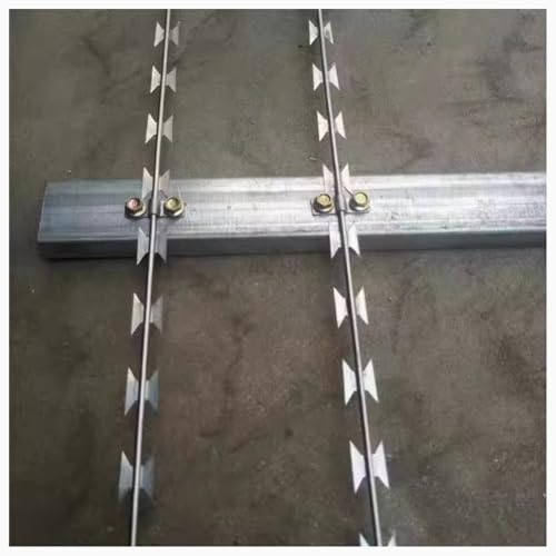 GZHERVICES Gerader Stacheldraht, verzinkter Stahl, Stacheldrahtband, Stacheldraht für den Außenzaun im Hinterhof, Bauernhof, Garten(Silver-100pcs,2.2m/7.22ft) von GZHERVICES