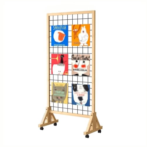 Gitterwand-Displayständer, Displayregal mit Rädern, Displayregale für Handwerksmessen, platzsparende Gitterwandpaneele und -einheiten, tragbare Gitterwand für den Einzelhandel(60x148cm) von GZHERVICES