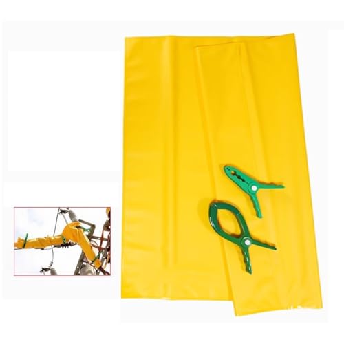 Isolierdecke, Isolier-Sicherheitsdecke für Hochspannungsleitungsarbeiter, Stromisolationsteppich/-Matte, Isolierte Harzdecke für Verteilerräume/Elektroarbeiten(Yellow-0.4kv,400x500mm) von GZHERVICES