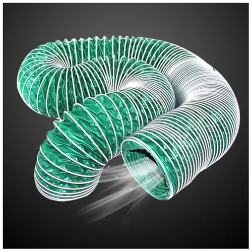 Lange Luftkanäle, flexibler Kanalschlauch, robuster Schutz-Trockner-Entlüftungsschlauch für Heizung, Kühlung, Belüftung und Abluft – mit 2 Klemmen, grün(Dia 110mm/4.33 in,11m/36.08ft) von GZHERVICES