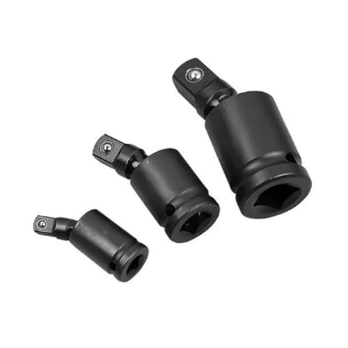 GZHXF 1/3 Stück 360-Grad-Drehgelenk-Luftschlagschrauber 1/2 3/8 1/4 Zoll Wobble-Einziehbarer Steckschlüsseladapter for pneumatisches Schraubenschlüsselwerkzeug von GZHXF