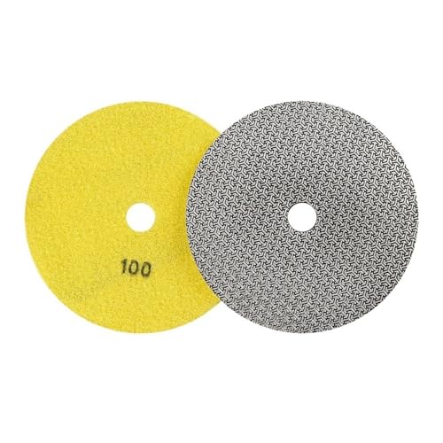 GZHXF 1 Stück 2 Zoll - 6 Zoll galvanisierte Diamant-Polierpads for schnellen Entfernen von Fliesen, Glas, Beton, Stein, Metall, Schleifen und Polieren, Körnung 60, 100, 200, 400 von GZHXF