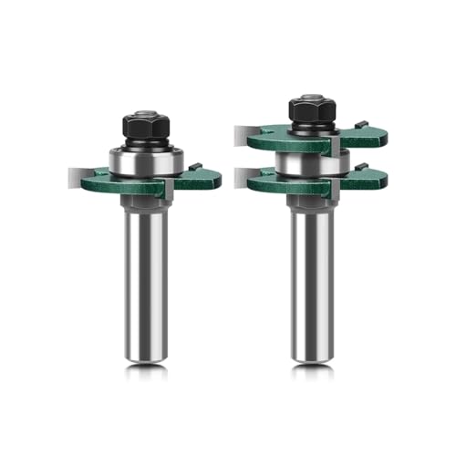 GZHXF 2 stück 12mm 1/2 "Schaft Nut und Feder Joint Montage Router Bit Set Lager Holz Schneiden Werkzeug von GZHXF