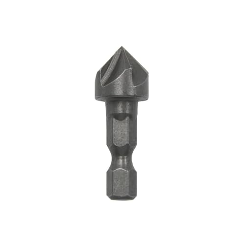 GZHXF 2-teiliger 1/2-Sechskantschaft-Senkbohrer mit fünf Klingen, 12,5 mm, 5-teiliger Lochöffner-Set for die Holzbearbeitung, Spot Facer, Entgratbohrer von GZHXF