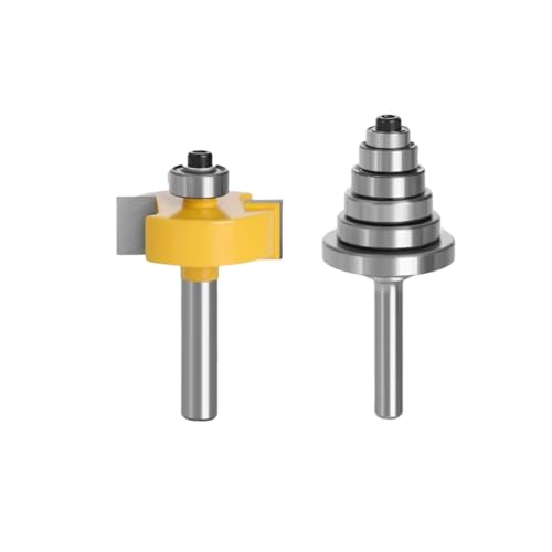 GZHXF 2PCS 8mm Shank Rabbet Router Bit With 6 Adjustable Bearings Tenon Milling Cutter Cemented Carbide Woodworking Bits GZHXF 2PCS 8mm Shank Rabbet Router Bit With 6 Adjustable Bearings Tenon Milling Cutter Cemented Carbide Woodworking Bits von GZHXF