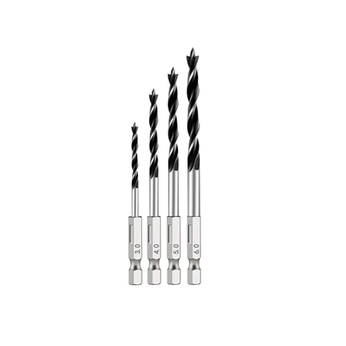 GZHXF 3//4/5/7 STÜCKE 3/4/5/6/7/8/10 Mm 1/4 Sechskantgriff Dreispitz-Holzbearbeitungsbohrer-Set Holzbearbeitungsloch-Reib-Elektrowerkzeug von GZHXF