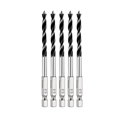 GZHXF 3//4/5/7 STÜCKE 3/4/5/6/7/8/10 Mm 1/4 Sechskantgriff Dreispitz-Holzbearbeitungsbohrer-Set Holzbearbeitungsloch-Reib-Elektrowerkzeug von GZHXF