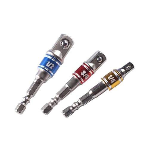 GZHXF 3 stücke 1/4 "3/8" 1/2 "Steckschlüssel-Adapter-Set Mutternantrieb Bohrer Ratschenverlängerung Akku-Schlagschrauber Sechskantschaft Bit Vierkant-Set Akkus GZHXF 3 stücke 1/4 "3/8" 1/2 "Steckschlüssel-Adapter-Set Mutternantrieb Bohrer Ratschenverlängerung Akku-Schlagschrauber Sechskantschaft Bit Vierkant-Set Akkus von GZHXF