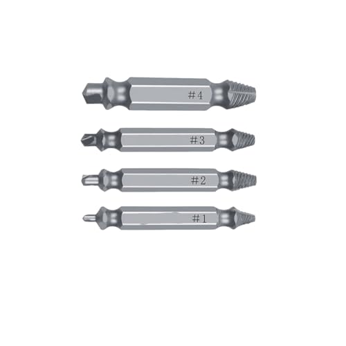 GZHXF 4/5/6-teiliges Set for Ausdrehen beschädigter Schrauben, Zentrierbohrer-Set, Holzbearbeitungswerkzeuge, Ausdreher for gebrochene Schrauben, Entferner for Schrauben von GZHXF