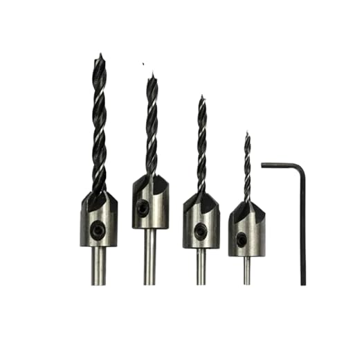 GZHXF 4/7 Stück 3 mm - 10 mm Hochgeschwindigkeitsstahl-Senkkopfbohrer-Set Reibahle Holzbearbeitung Fasenbohrer Senker Pliot Lochschneider Schraubenlochbohrer GZHXF 4/7 Stück 3 mm - 10 mm Hochgeschwindigkeitsstahl-Senkkopfbohrer-Set Reibahle Holzbearbeitung Fasenbohrer Senker Pliot Lochschneider Schraubenlochbohrer von GZHXF