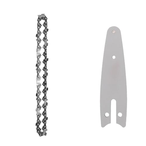 GZHXF 4 Zoll/6 Zoll Ketten- und Führungsplattensatz for Mini-Kettensägen, Ersatz for kabellose elektrische Sägekette, for Schneiden von Holzästen, scharfe Ketten von GZHXF