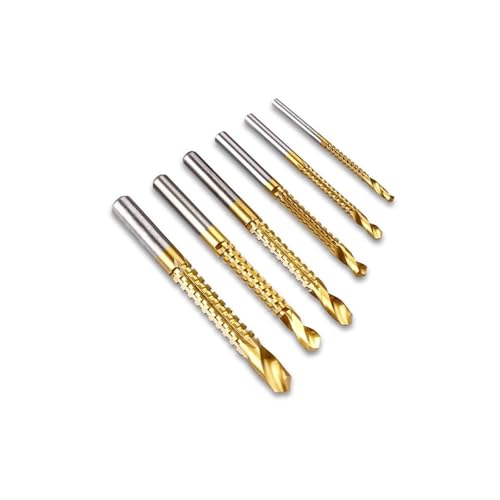 GZHXF 6-teiliges gezacktes Bohrer-Set aus Schnellarbeitsstahl for Metall, Spiralbohrer, Schneiden, Bohren, Stoßen, Werkzeuge for die Holzbearbeitung, Sägebohrer von GZHXF