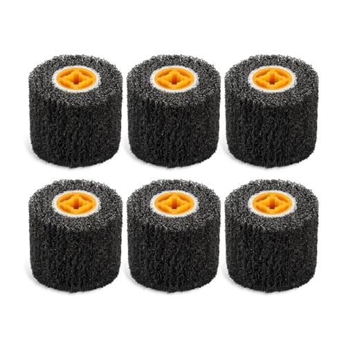GZHXF 6er-Pack Schleiftrommel-Farb- und Entferner, Schleifrad mit 40er-Körnung, Drahtzieh-Polierrad for Polieren von Holz- und Metalloberflächen von GZHXF
