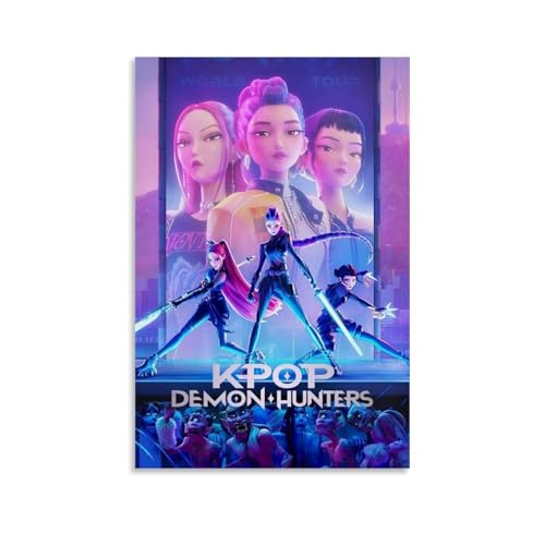GZHYMXOZ KPop Dämonenjäger beliebtes klassisches Anime-Leinwand-Poster, Wandkunst, dekoratives Gemälde, Schlafzimmer, Gemälde, Poster, 30 x 45 cm, ungerahmter Stil von GZHYMXOZ