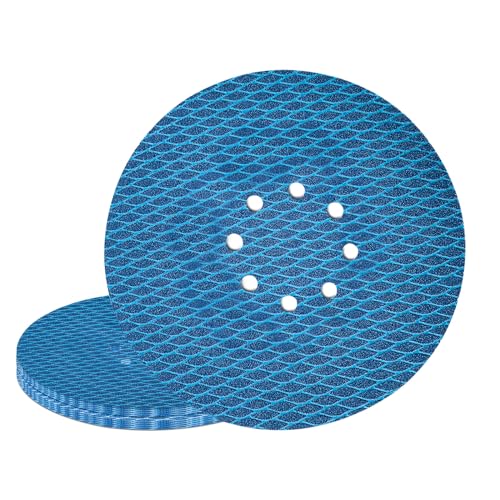 10Stk 225mm Klett Schleifpapier, Exzenter Schleifscheiben, 8-Loch Korn 150 Schleifpads, Schleifmittel Resistent gegen Zusetzen für Exzenterschleifer Schleifmaschine Poliermaschine von GZKTY