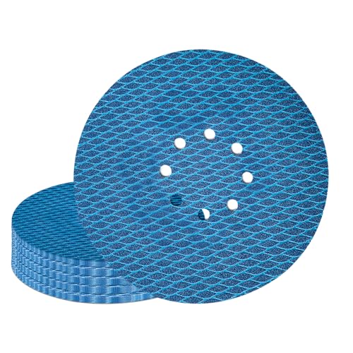 25Stk 225mm Klett Schleifpapier, Exzenter Schleifscheiben, 8-Loch Korn 40-240 Schleifpads, Schleifmittel Resistent gegen Zusetzen für Exzenterschleifer Schleifmaschine Poliermaschine von GZKTY