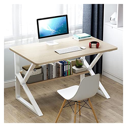 Computertisch, 120 cm, PC-Schreibtisch, Laptop-Schreibtisch, Arbeitszimmertisch mit Ablagen, großer Holz-Büro-Laptop-Arbeitsplatz, Heim-Gaming-Schreibtisch, robuster Heimbüro-Schreibtisch mit Me von GZNXQEEK
