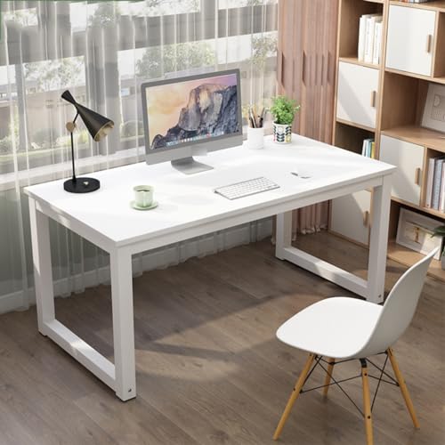 GZNXQEEK Moderner Computertisch im einfachen Stil, rechteckiger Tisch, mit kratzfesten Füßen, verstellbare Tischhöhe, geeignet für Arbeitszimmer, Wohnzimmer, Büro von GZNXQEEK