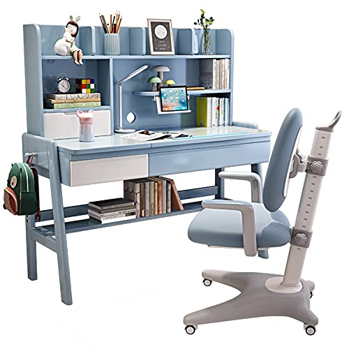 GZNXQEEK Studiertisch, Kinderschreibtisch, Studiertisch und Stuhl-Set, kann angehoben und abgesenkt Werden, Home-Schlafzimmer-Hausaufgaben-Schreibtisch, Study-Schreibtisch, Home-Office-Schreibtisch von GZNXQEEK
