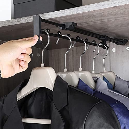 GZPFDQ Ausziehbare Kleiderstange Schrank deckenmontage zum Herausziehen, Garderobenauszug Verstellbarer Kleiderschrank,Kleiderbügelauszug ausziehbar (Size : 40CM) von GZPFDQ