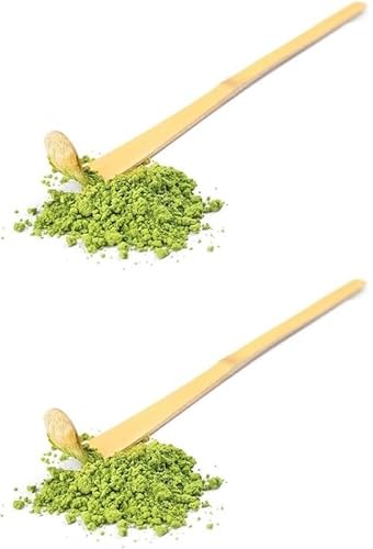 2 Stück 18 cm brauner Matcha-Löffel Chashaku Haken grüner Teelöffel für Zeremonie, Kaffee und Espresso, Teezubehör von GZRYEJLEI