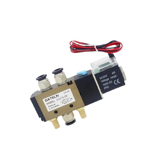 4V210-08 Luftmagnetventil 5-Wege-2-Positionen-Gaspneumatik-Magnetventil 220-V-Anschluss 1/4-Zoll-Magnetventil(With 12mm fittings-01) von GZTKSKCP