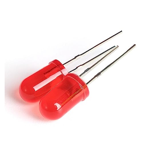 GZTKSKCP 10 Stück LED-Diode F5 Blau Grün Orange Rot Weiß Gelb Led 5mm(Red) von GZTKSKCP