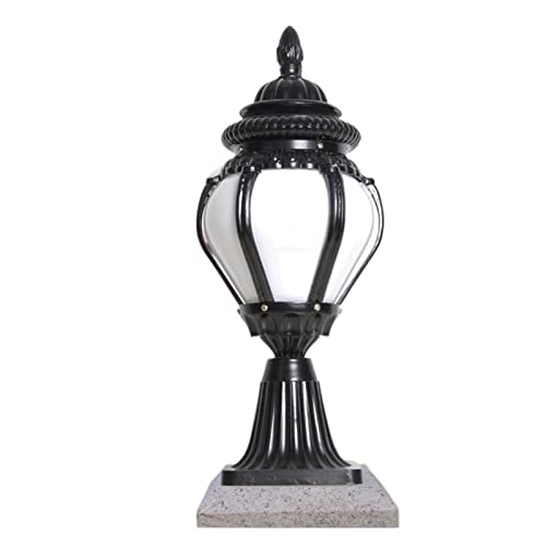 GZTKSKCP Ip55 Europa Außensäulenleuchten Zaun Garten Schulhof Säulenleuchte E27 Ac85-265v Dekoration Kapitellampe(Black) von GZTKSKCP